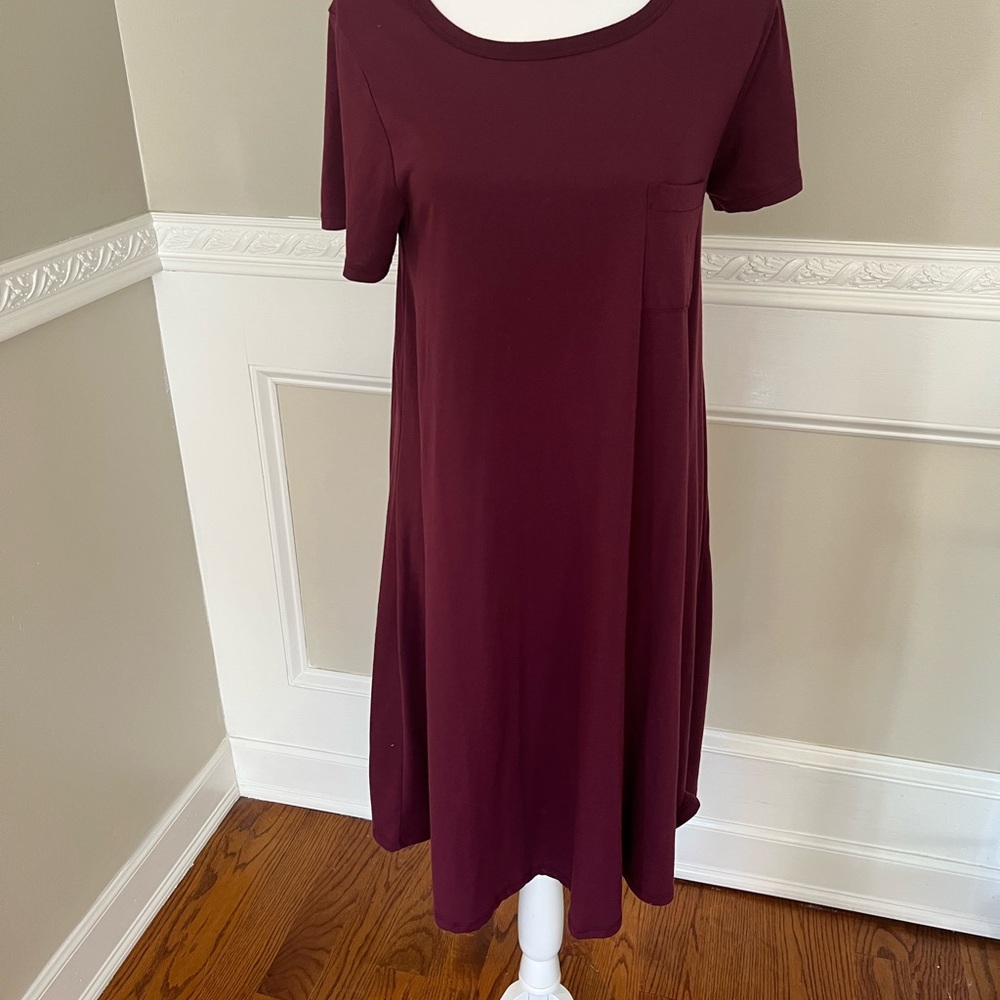 Elegant Burgundy Women's Dress